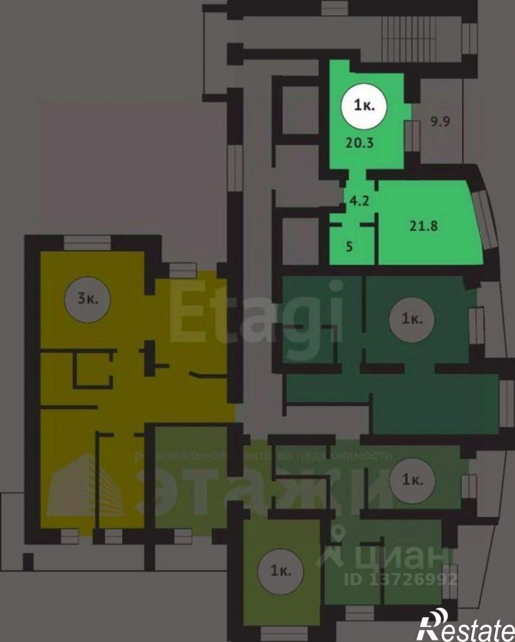 1-комн квартира Одесская улица, 3Д,  д. 3Д