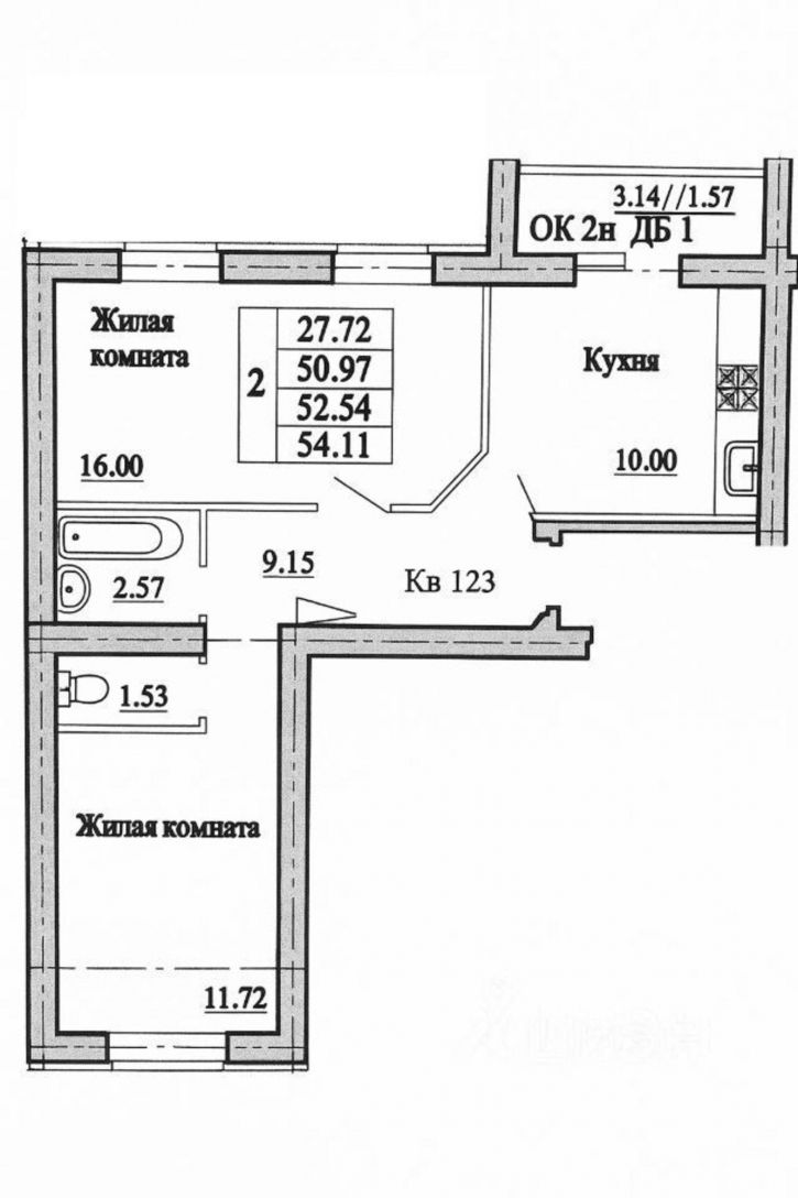 1-комн квартира Оржевского ул, 2