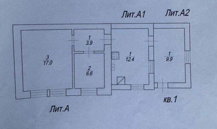 2-комн квартира Ташкентская ул, 60