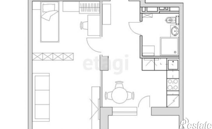 1-комн квартира улица Тархова, 29Б,  д. 29Б