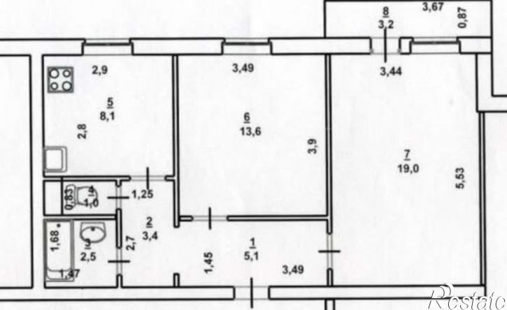 2-комн квартира улица Лебедева-Кумача, 63,  д. 63