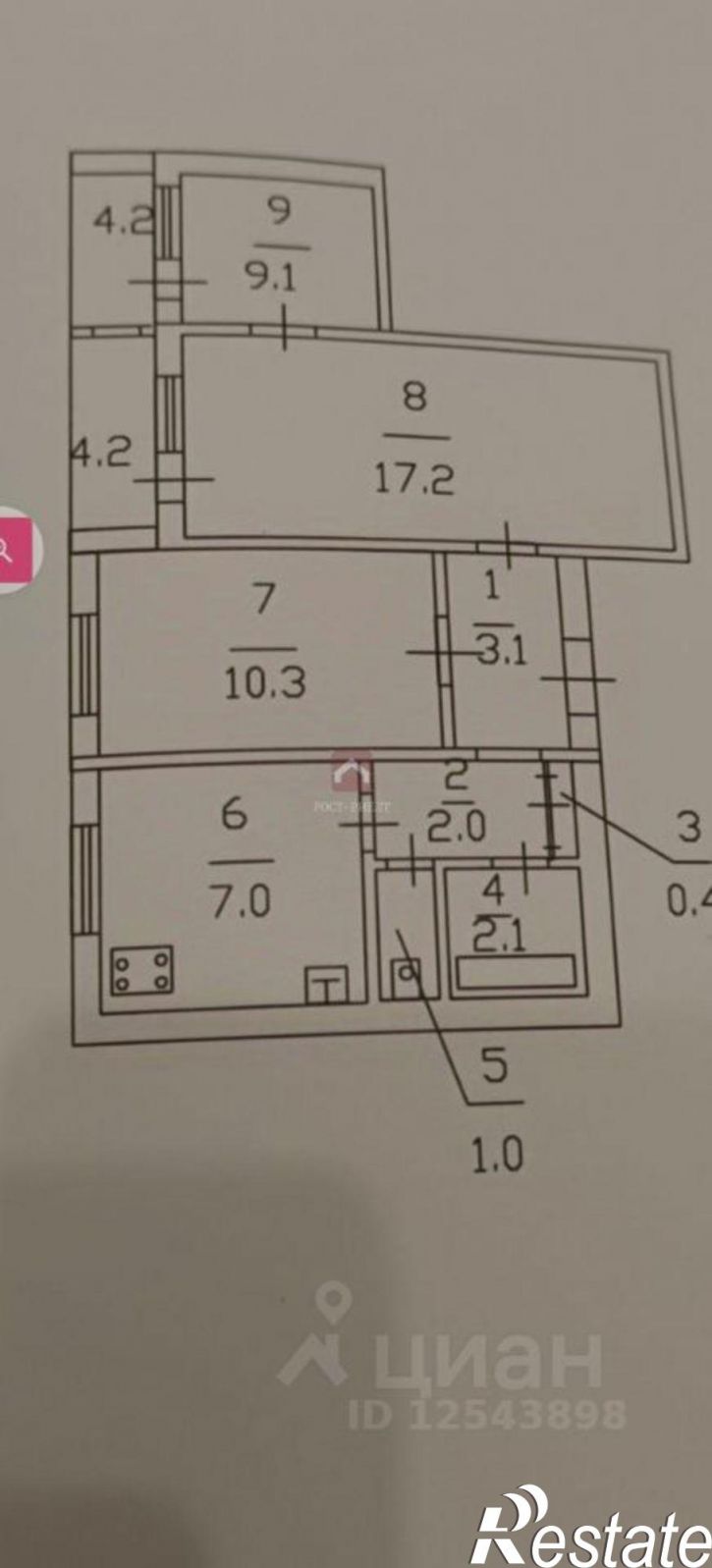 3-комн квартира Наумовская улица, 41,  д. 41