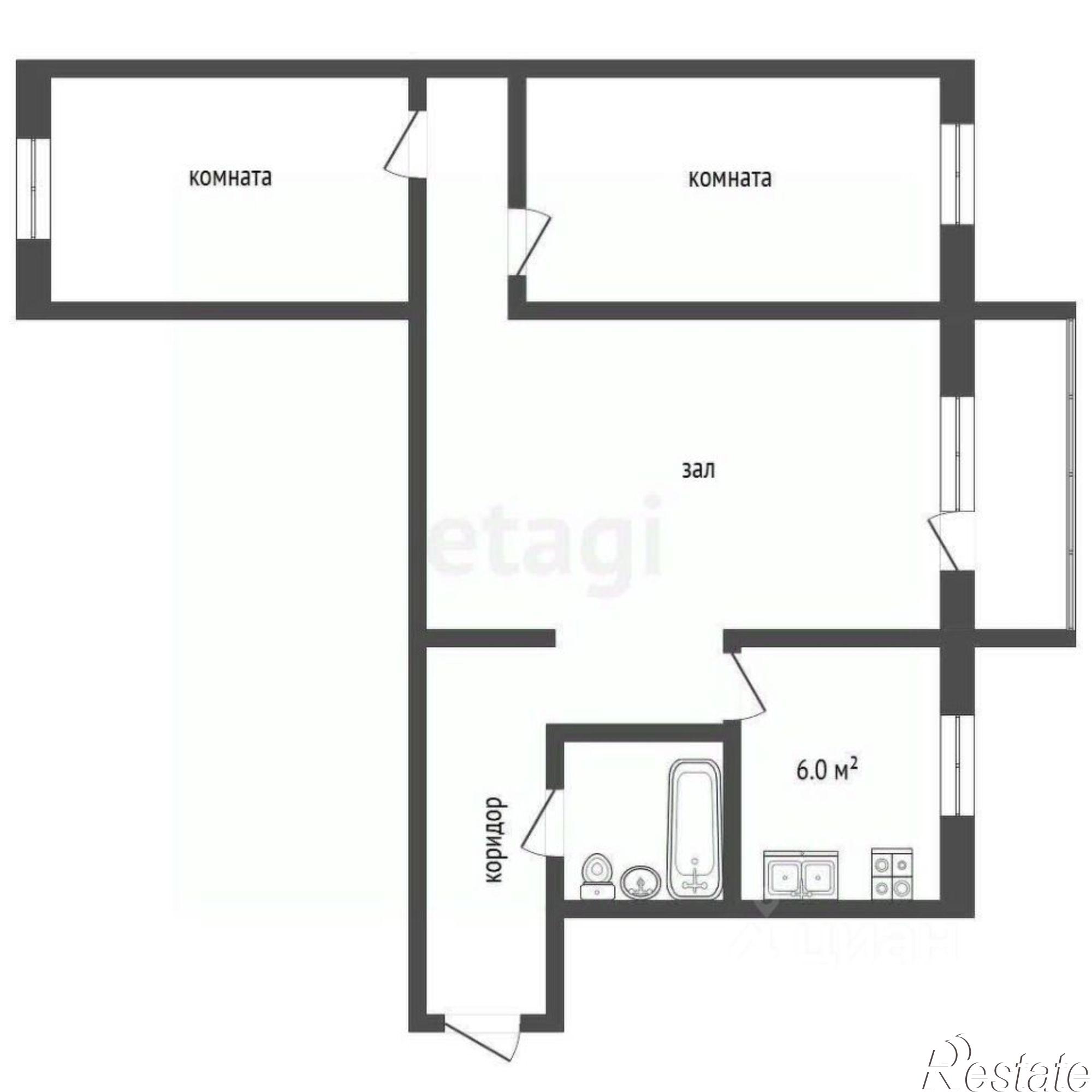 Купить квартиру за 3 800 000 рублей на Зоологическая улица, 8