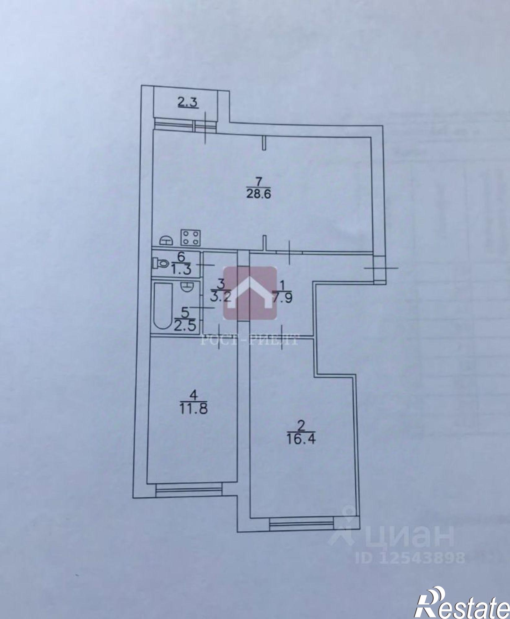 Купить квартиру за 4 990 000 рублей на улица Тархова, 27Б