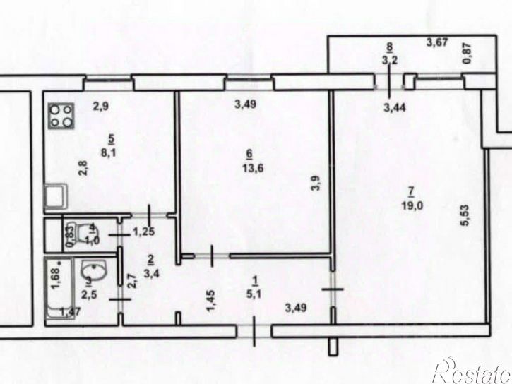 2-комн квартира улица Лебедева-Кумача, 63,  д. 63