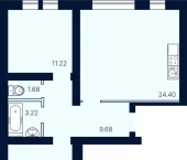 2-комн, 70 кв м, этаж 7/10 улица имени С.Ф. Тархова