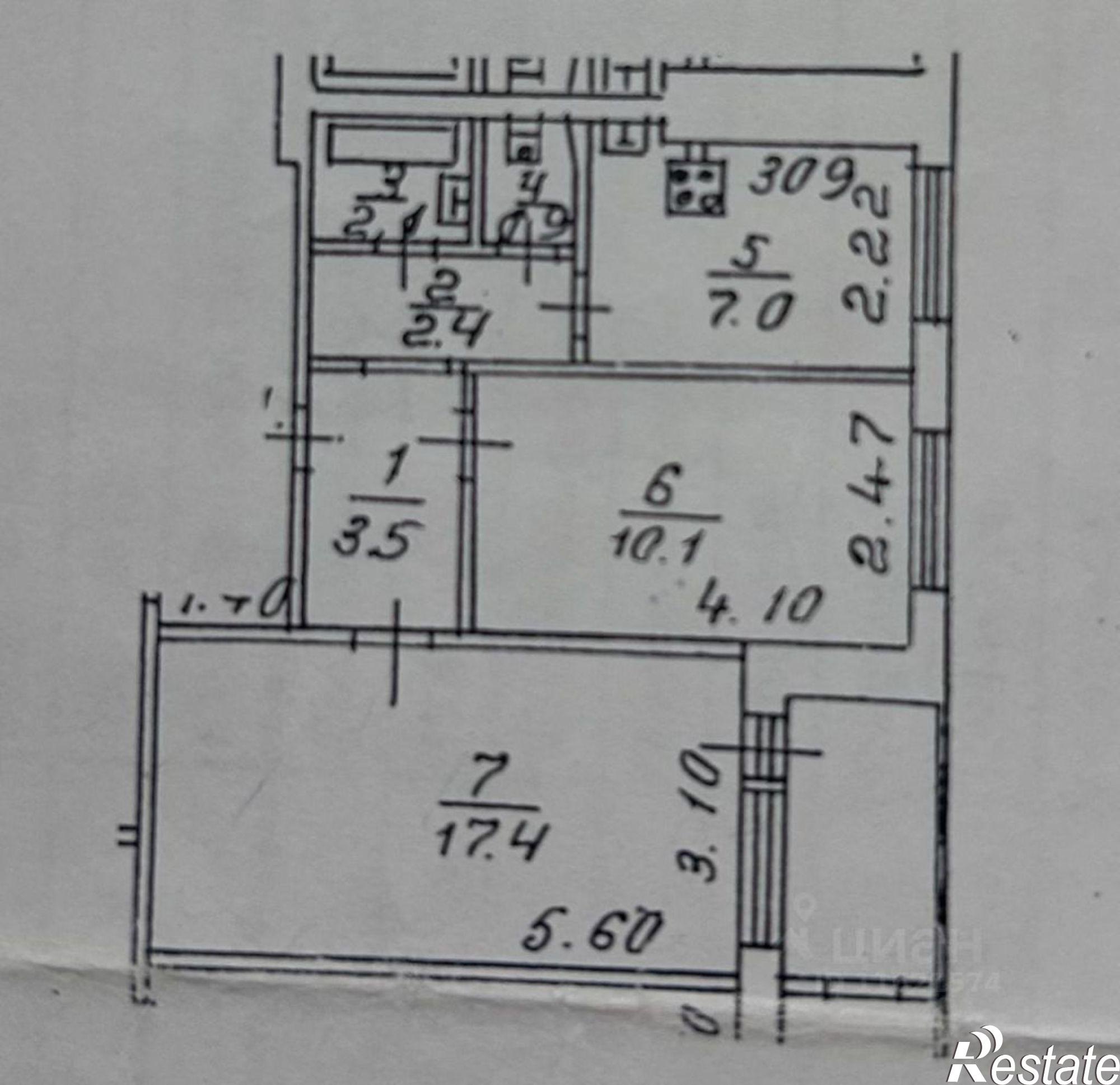 Купить квартиру за 4 300 000 рублей на проспект Строителей, 6А