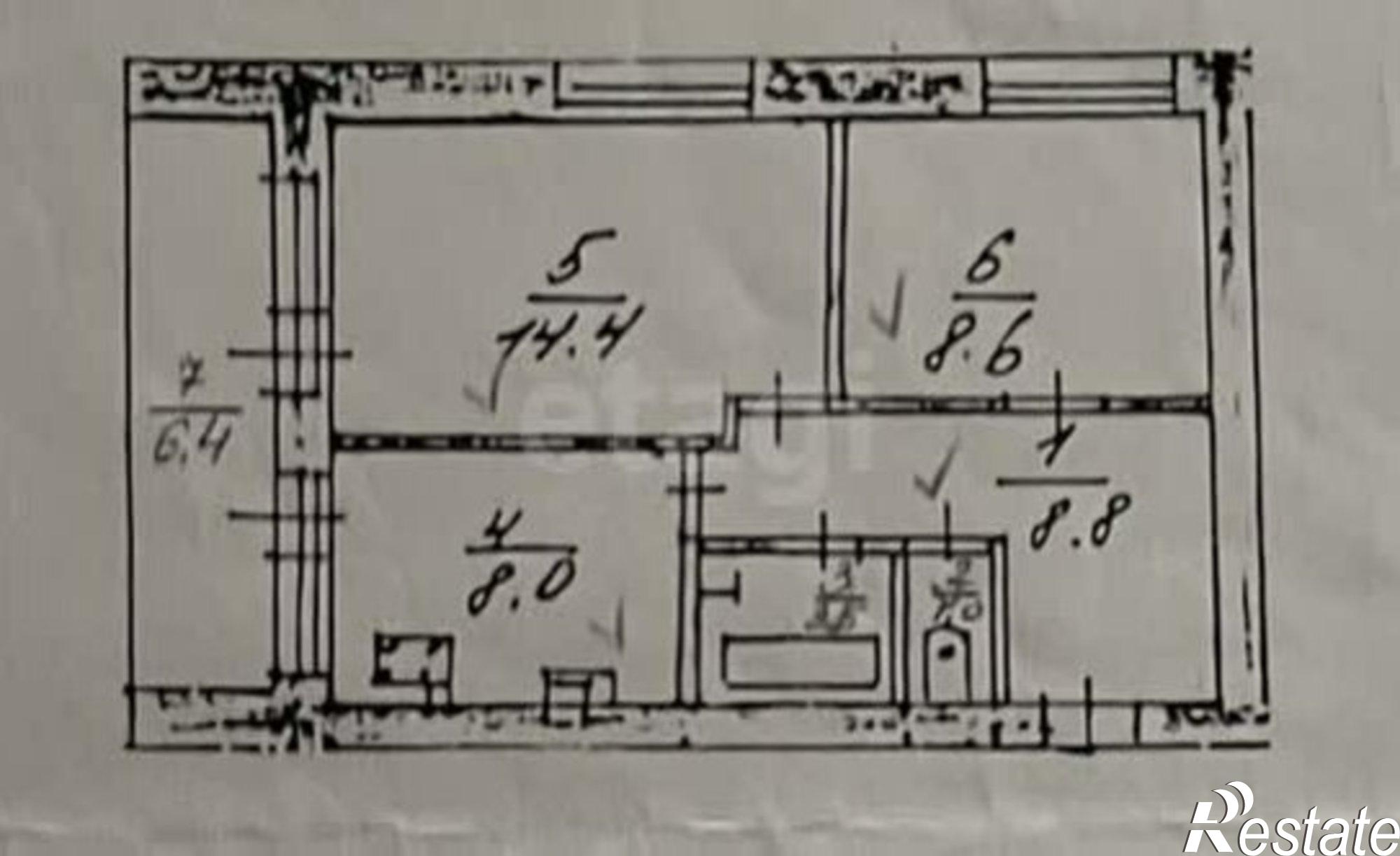 Купить квартиру за 2 490 000 рублей на 3-й Воробъевский проезд, 65