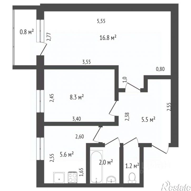 2-комн квартира ул им Рахова В.Г., 95/109,  д. 95/109