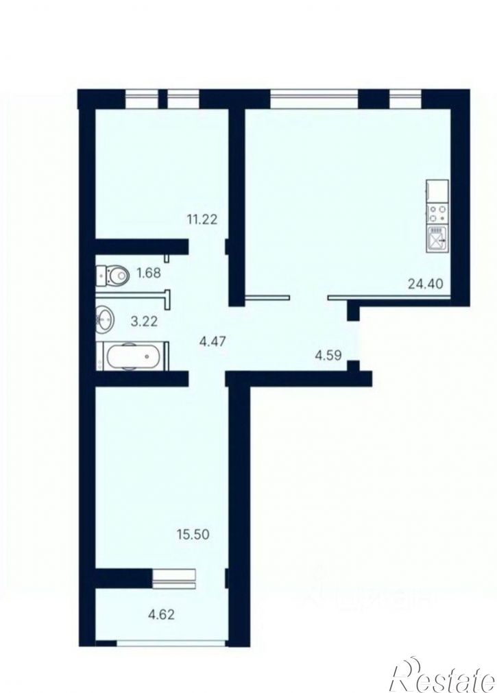 2-комн квартира