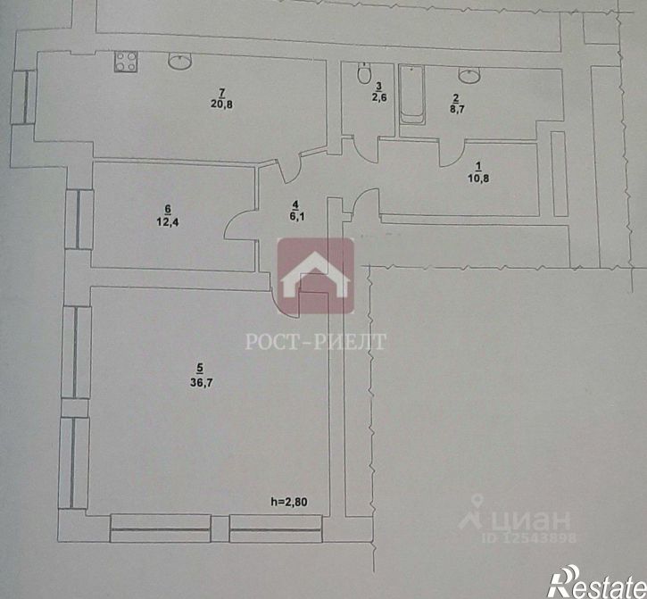 2-комн квартира улица Чапаева, 38/40,  д. 38/40