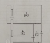 2-комн, 53кв м, этаж 2/9 ул Топольчанская, 1