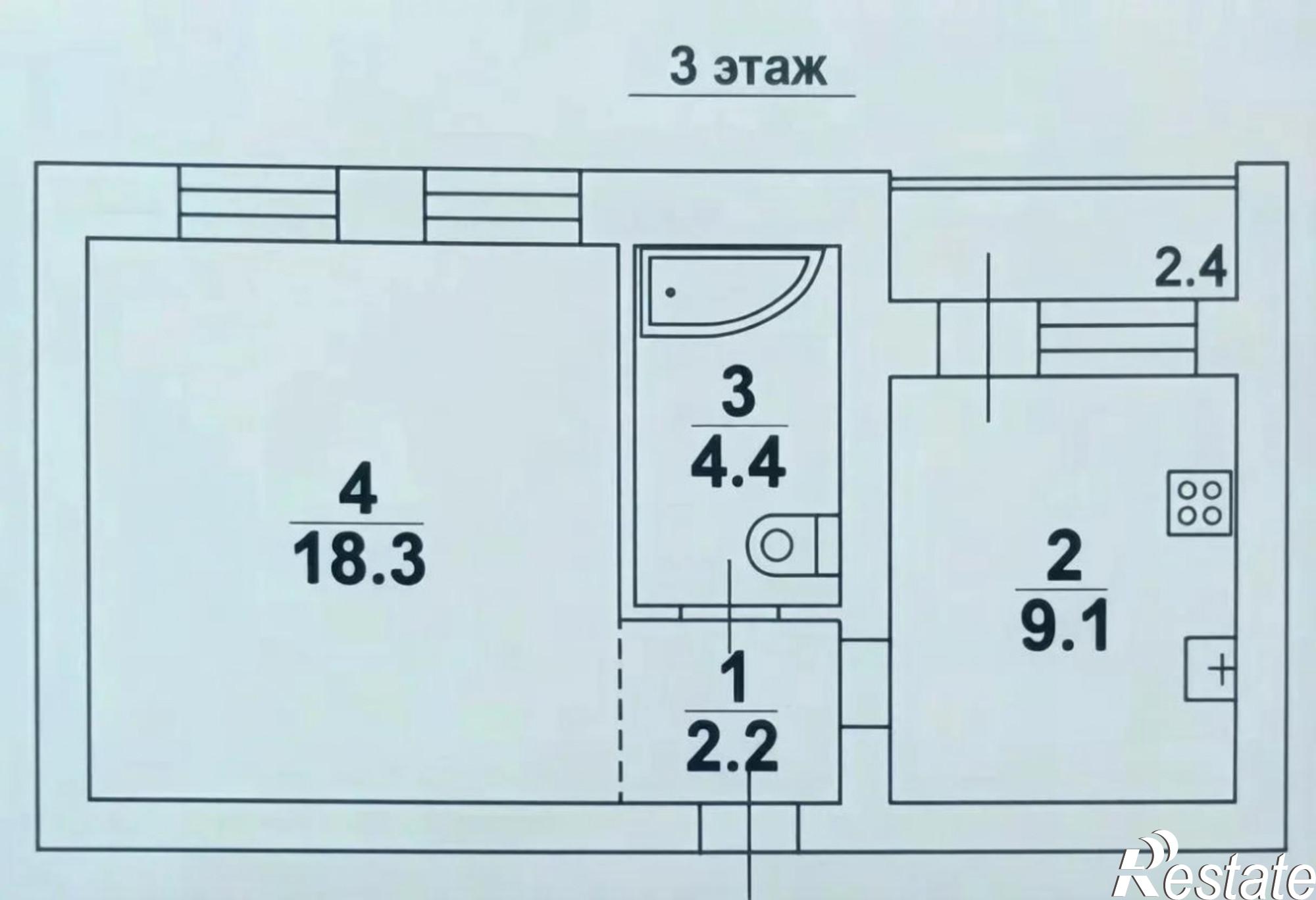 Купить квартиру за 3 700 000 рублей на Лунная, 27