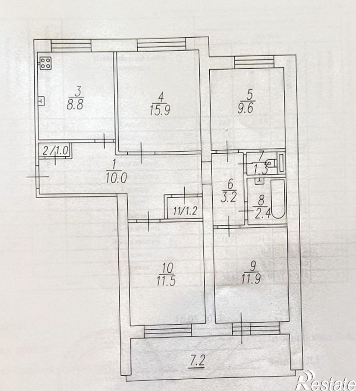 4-комн квартира ул Одесская, 9,  д. 9