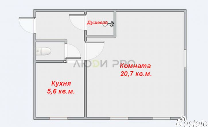 1-комн квартира ул Гвардейская, 44,  д. 44