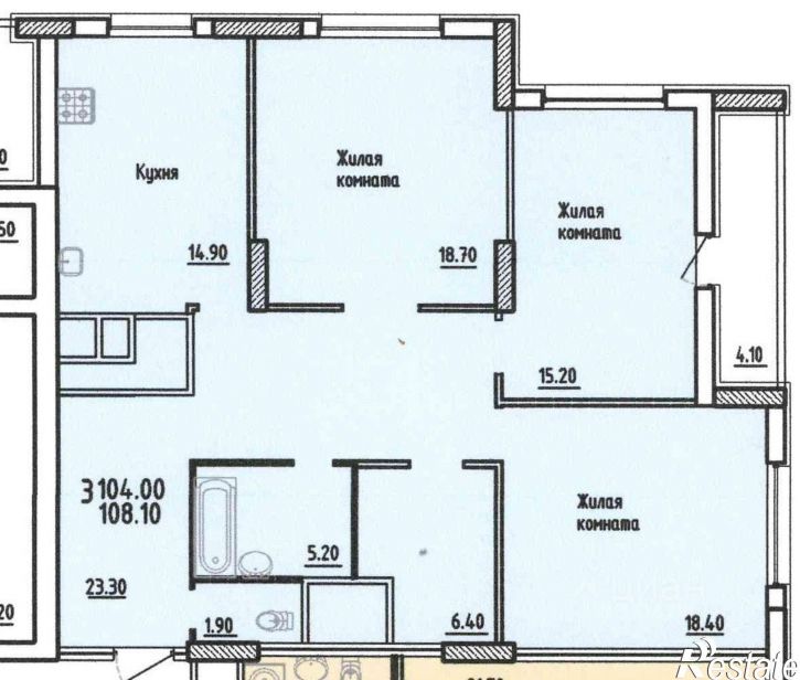 3-комн квартира пр-д 4-й им Чернышевского Н.Г., 1,  д. 1