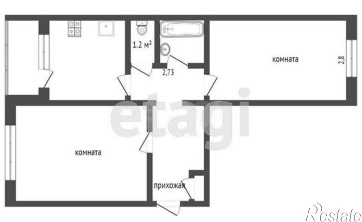 2-комн квартира ул Танкистов, 66,  д. 66