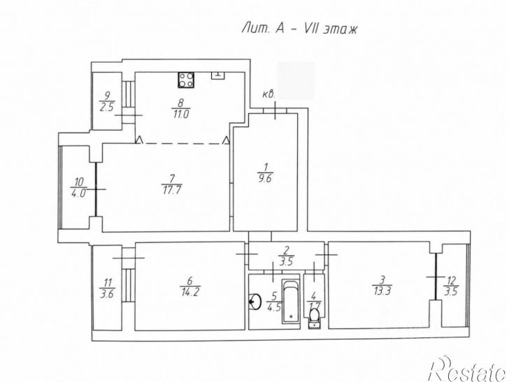 3-комн квартира ул им Чехова А.П., 6А,  д. 6А