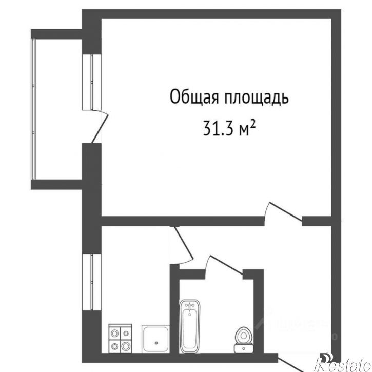 1-комн квартира ул им Пономарева П.Т., 12,  д. 12