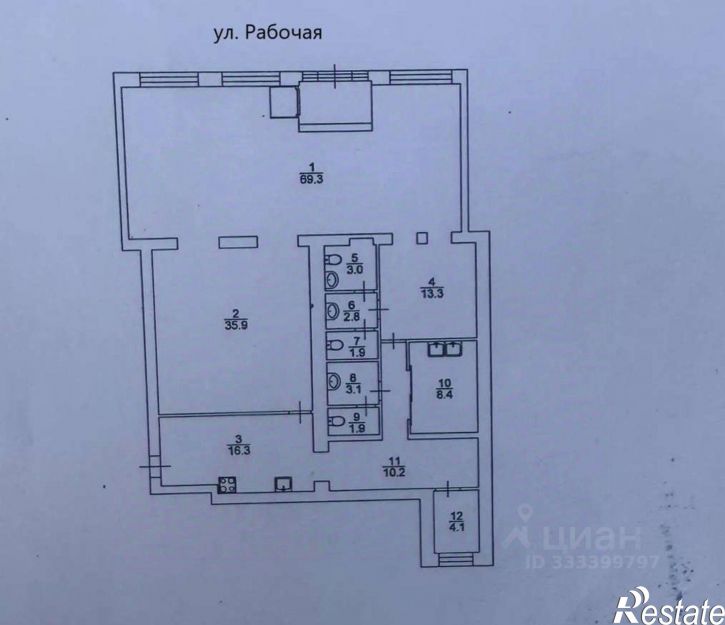 Торговое помещение ул Рабочая, 29/39,  д. 29/39