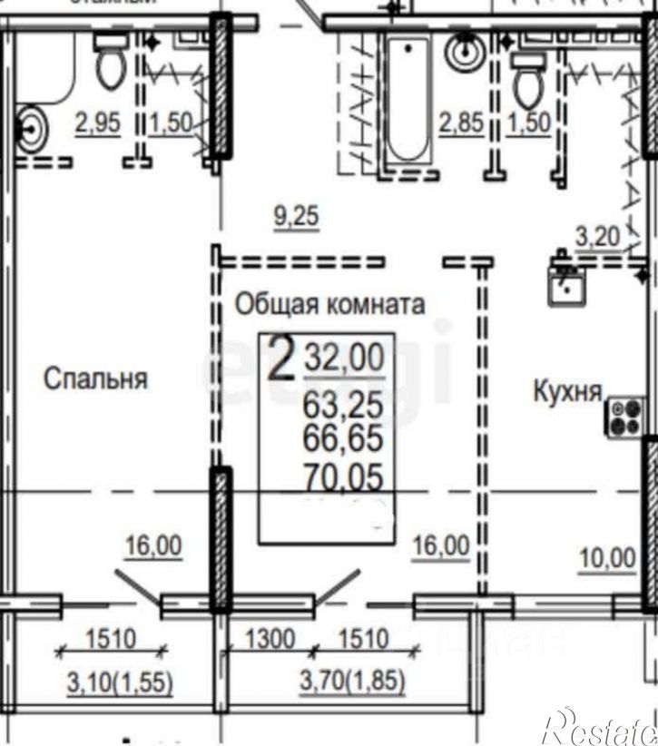 2-комн квартира ул им Виктора Аржаного, 5,  д. 5