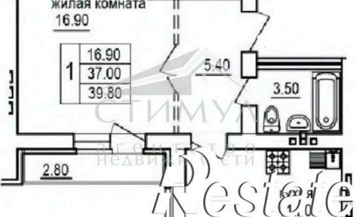 1-комн квартира Благодатная улица, 1,  д. 1