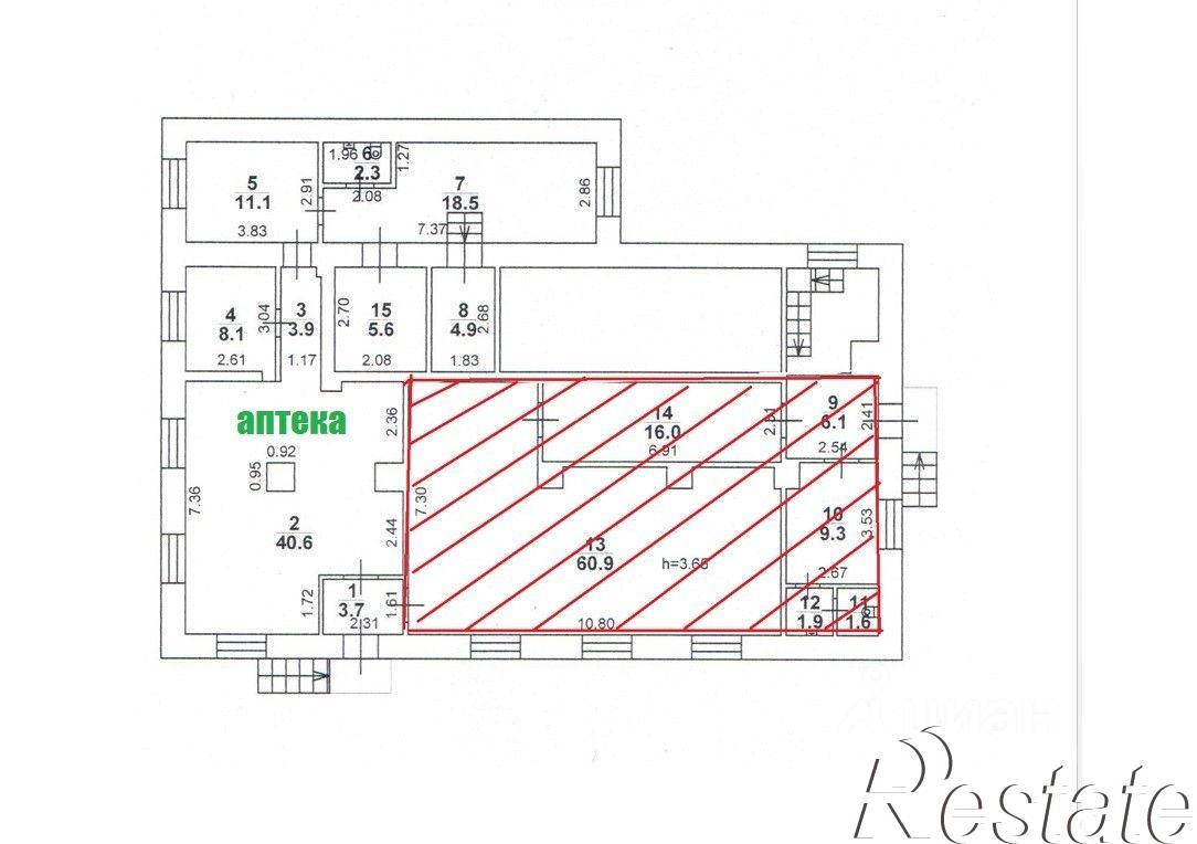 Купить торговое помещение за 12 368 300 рублей на улица Шехурдина, 44