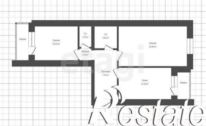 2-комн квартира улица Уфимцева, 10А,  д. 10А