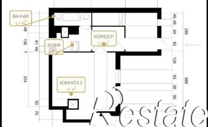 1-комн квартира улица Сакко и Ванцетти, 43,  д. 43
